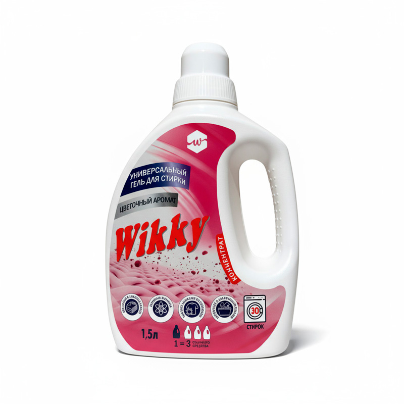 Гель для стирки Wikky 1,5 л "Цветочный аромат"/8
