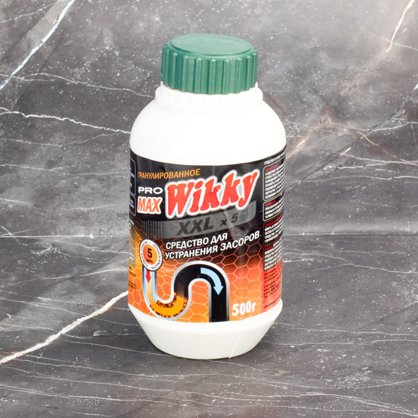 Средство по уходу за канализационными трубами гранулированное  500гр Wikky